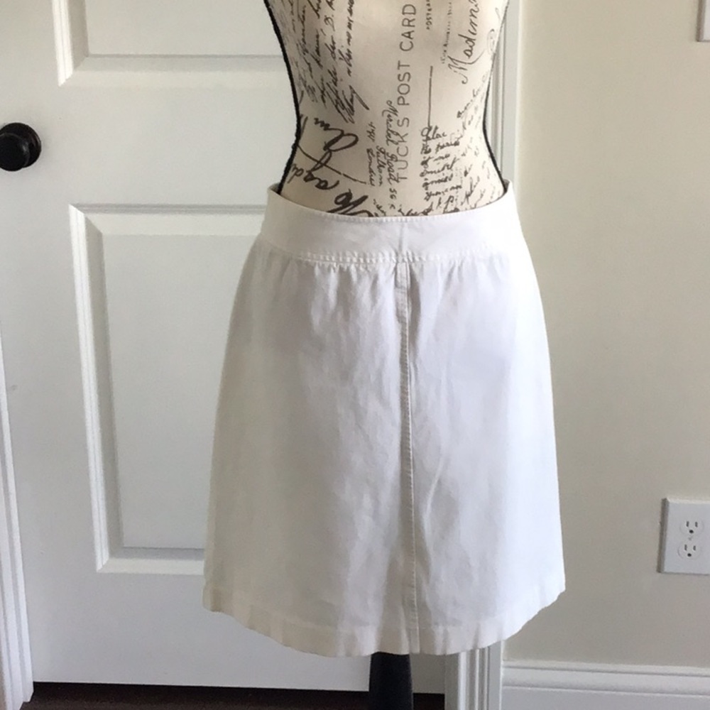 Merona white twill skirt with back zipper Sz 10